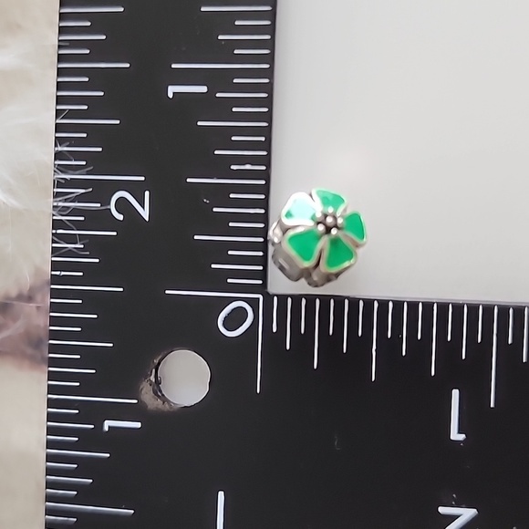 FLOWER  Charm for European Style Bracelets Fits Pandora Systems - Picture 4 of 5